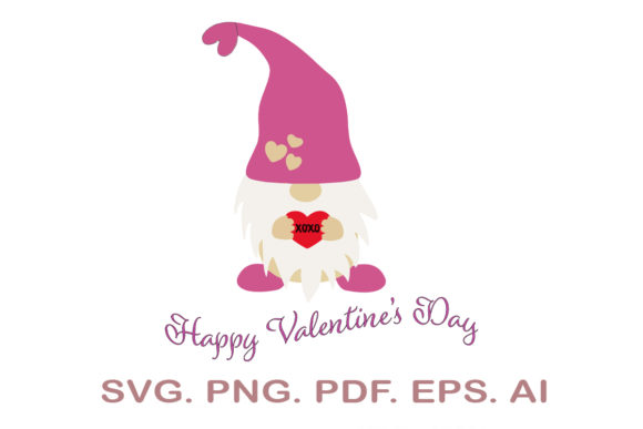 Happy Valentine's Day Gnome SVG