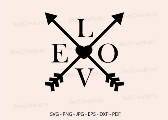 Love Arrows Svg, Valentine, Love Heart