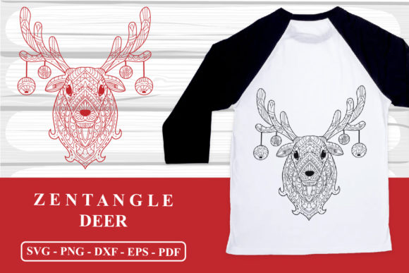 Reindeer Zentangle SVG Cutting Files